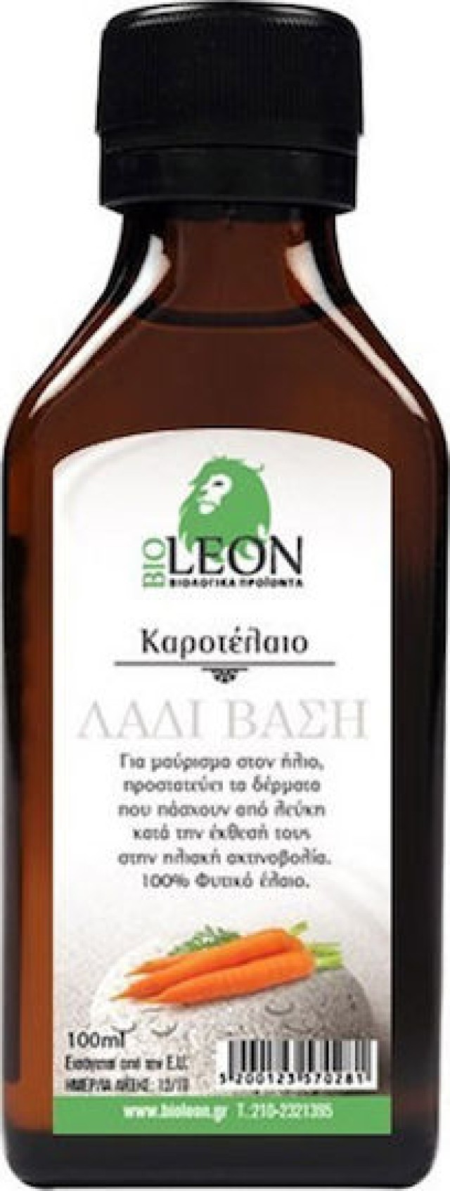 Bioleon Λάδι Βάσης Καρότου Κατάλληλο για Ηλιοθεραπεία 100ml