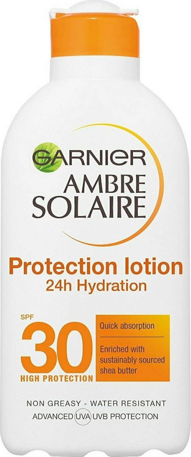 Garnier Ambre Solaire Protection Lotion SPF30 Αντηλιακό Ενυδατικό Γαλάκτωμα για Πρόσωπο & Σώμα 200ml