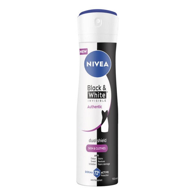 Nivea Deo Black & White Authentic Γυναικείο Αποσμητικό Spray με 72h Πρ &hellip;