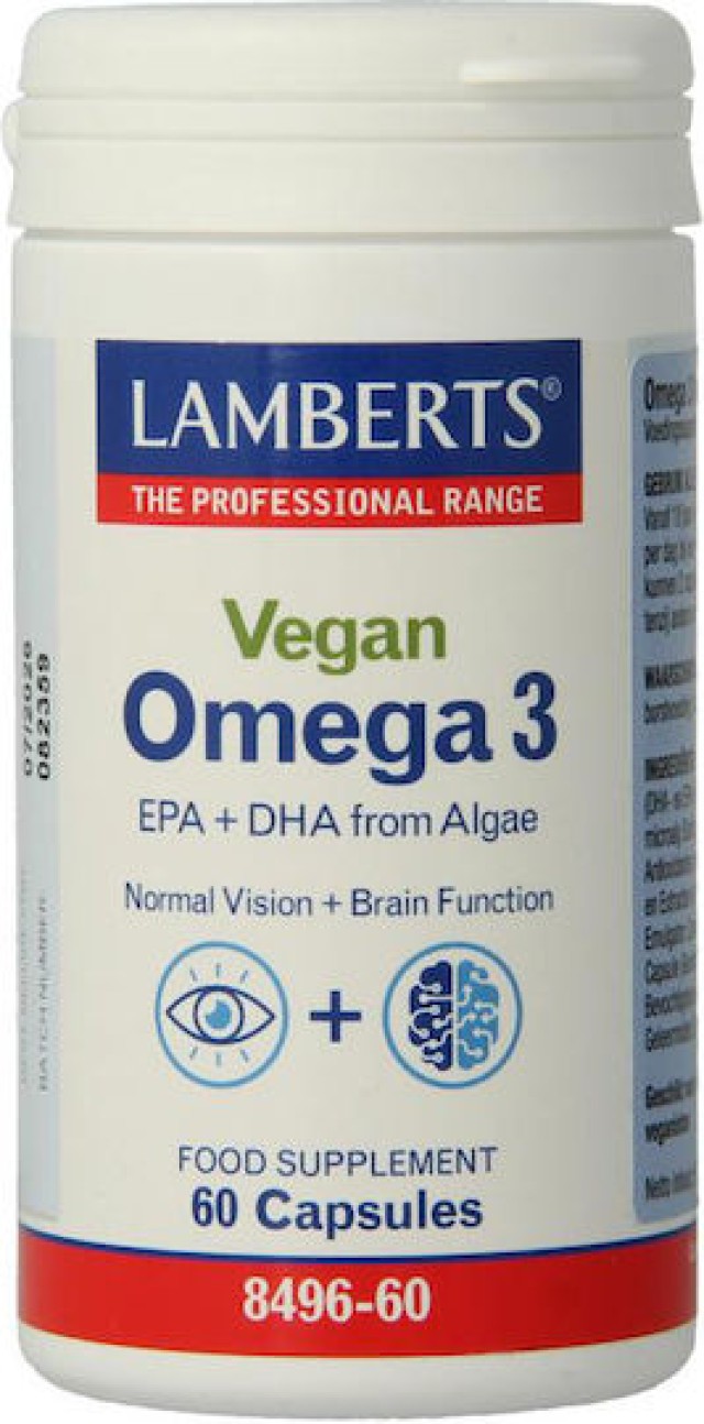 Lamberts Vegan Omega 3, EPA & DHA 750mg from Algae Ωμέγα 3 Λιπαρά Οξέα …