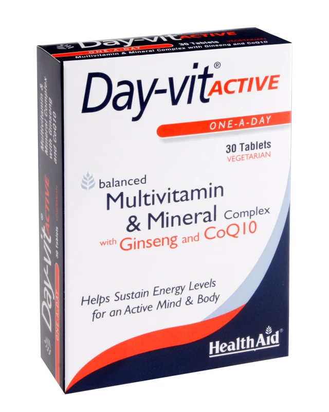 Health Aid Day-Vit ACTIVE Co-Q-10 & GINSENG Dietary Supplement with … Health Aid Day-Vit ACTIVE Co-Q-10 & GINSENG Dietary Supplement with …