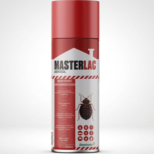Dominate Plus Bed Bug Masterlac Aerosol Εντομοκτόνο, 500ml Dominate Plus Bed Bug Masterlac Aerosol Εντομοκτόνο, 500ml