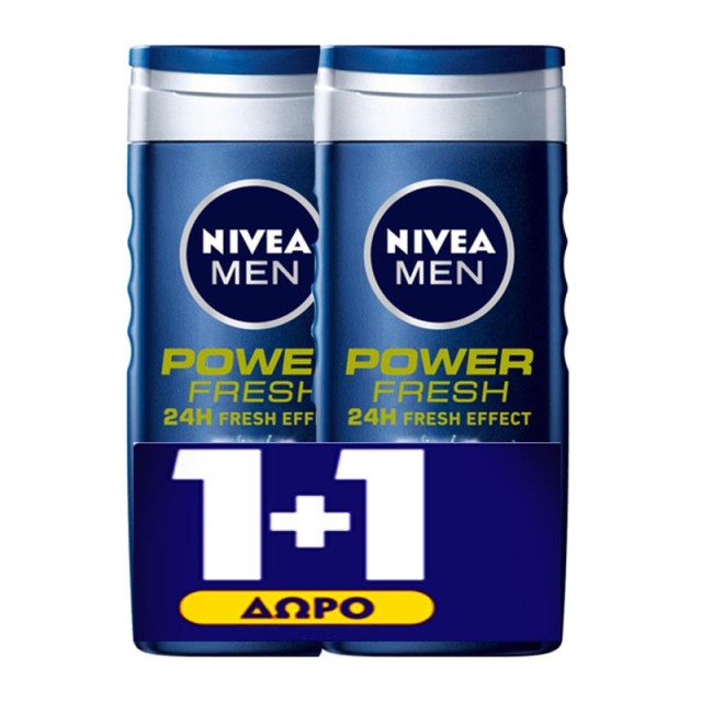 Nivea Men PROMO Power Refresh Shower Ανδρικό Gel Αφρόλουτρο 2x500ml