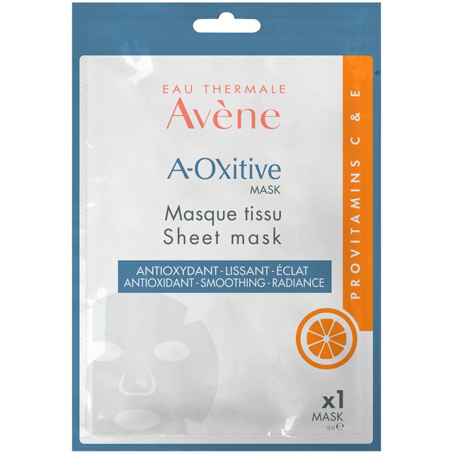 Avene A-Oxitive Mask Υφασμάτινη Μάσκα Προσώπου με Αντιοξειδωτική Δράση για Λείανση και Λάμψη 18ml