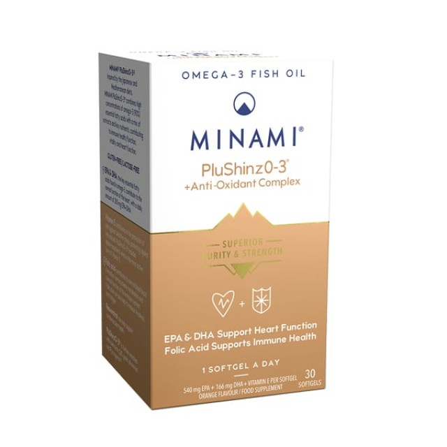 Minami PluShinzO-3 Antioxidant Complex Αντιοξειδωτικό Συμπλήρωμα 30 Μαλακές Κάψουλες