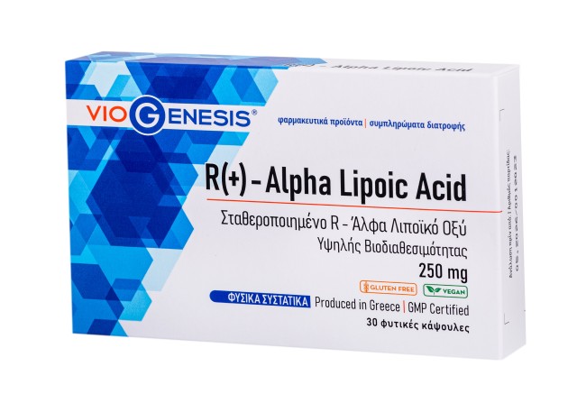 VioGenesis R + Alpha Lipoic Acid Συμπλήρωμα Διατροφής Αντιοξειδωτικών 60 Κάψουλες