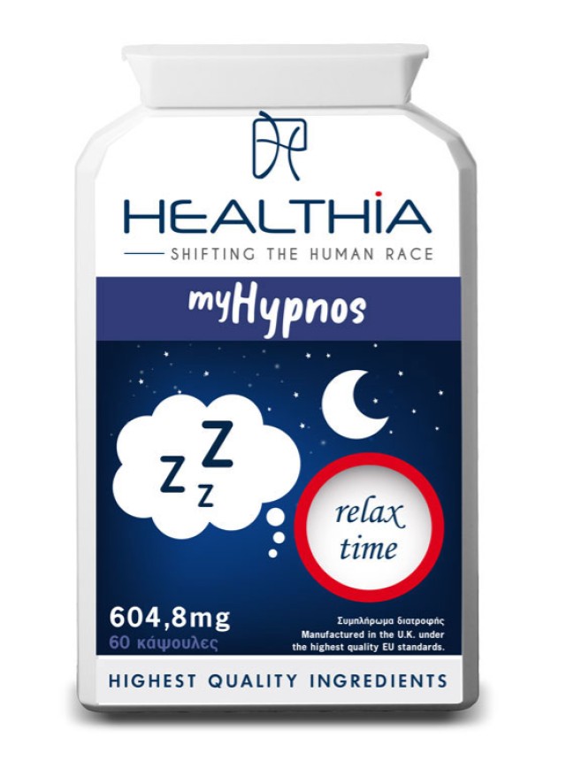 Healthia MyHypnos Relax Time 604,8mg Συμπλήρωμα Διατροφής για την Καταπολέμηση της Αϋπνίας 60 Κάψουλες