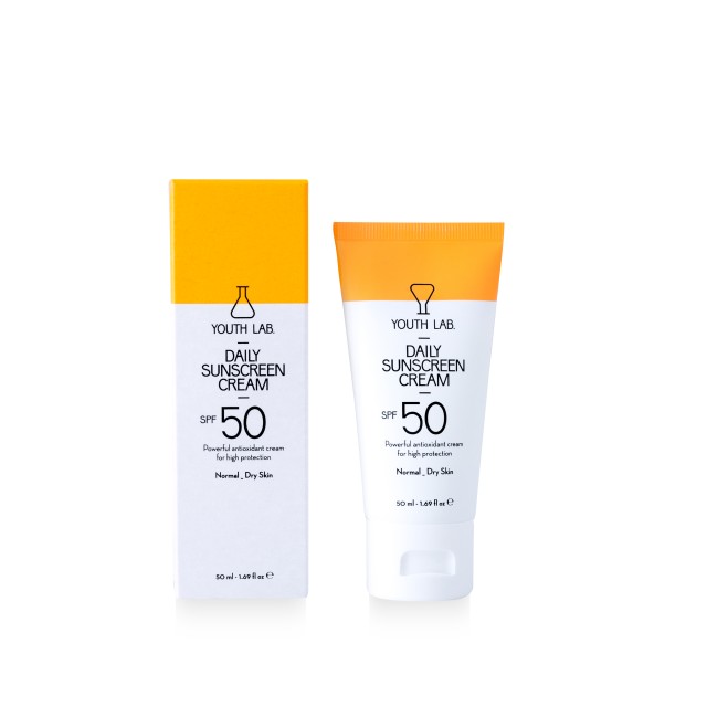 Youth Lab Daily Sunscreen Cream SPF50 Normal - Dry Skin Αντηλιακή Κρέμα Προσώπου με Χρώμα για Κανονικές - Ξηρές Επιδερμίδες 50ml