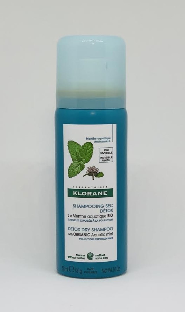 Klorane Dry Shampoo Menthe Aquatique Ξηρό Σαμπουάν Με Υδάτινη Μέντα Κατά της Ρύπανσης των Μαλλιών 50ml