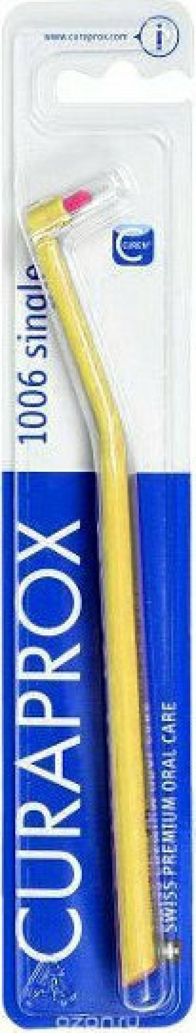 Curaprox CS 1006 Single Ειδική Οδοντόβουρτσα για Σιδεράκια και Εμφυτεύματα Χρώμα:Κίτρινο - Φούξια Ίνες 1 Τεμάχιο