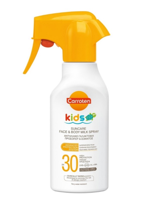 Carroten Kids Suncare Face & Body Milk SPF30 Παιδικό Αντηλιακό Γαλάκτω …