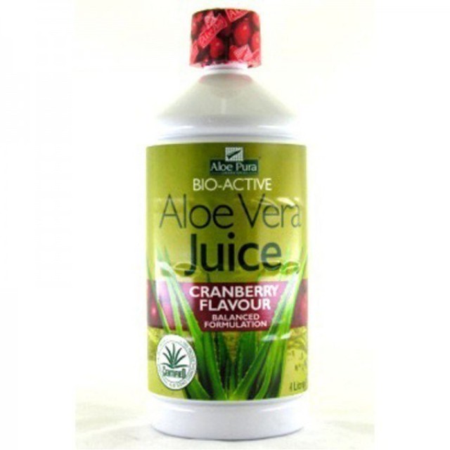 Optima Aloe Vera Juice Cranberry Πόσιμη Αλόη 1000ml