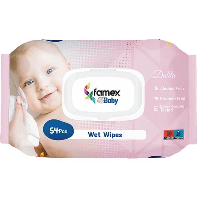 Famex Baby Υγρά Μωρομάντηλα Dalila 54 Τεμάχια