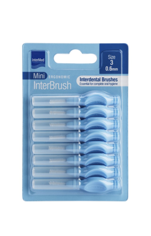 Intermed Ergonomic InterBrush Mini Size:3 Μεσοδόντια Βουρτσάκια με Λαβ …