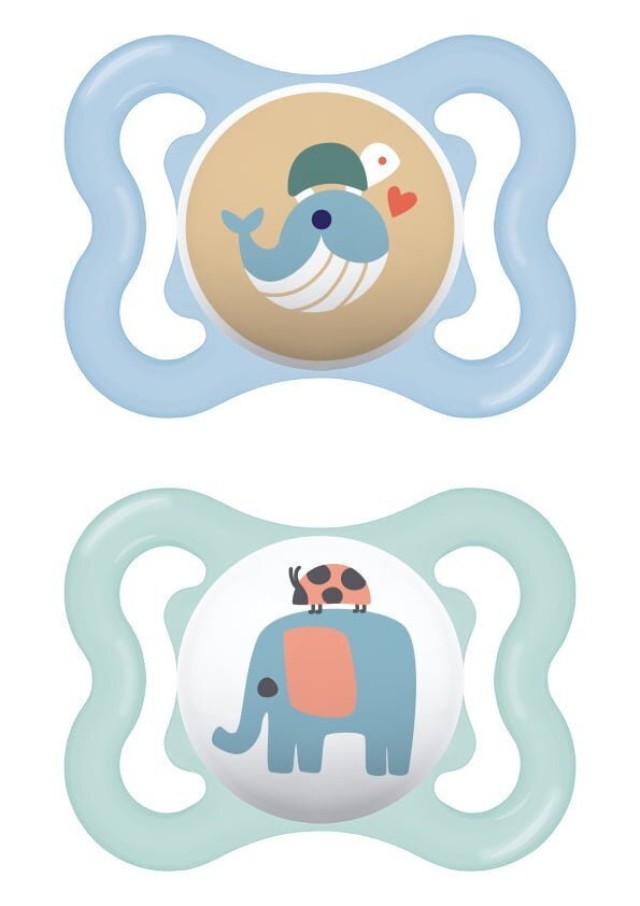 Mam Air Ορθοδοντική Πιπίλα Σιλικόνης για 2-6m+ Γαλάζιο - Βεραμάν 2 Τεμ …