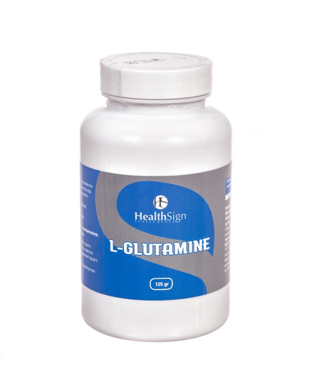 Health Sign L-Glutamine Powder Συμπλήρωμα Διατροφής με Γλουταμίνη σε Μορφή Σκόνης 125gr