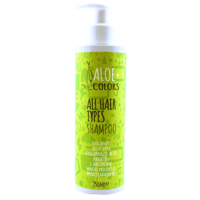 Aloe Colors All Hair Types Shampoo Σαμπουάν Για όλους Τους Τύπους Μαλλ …