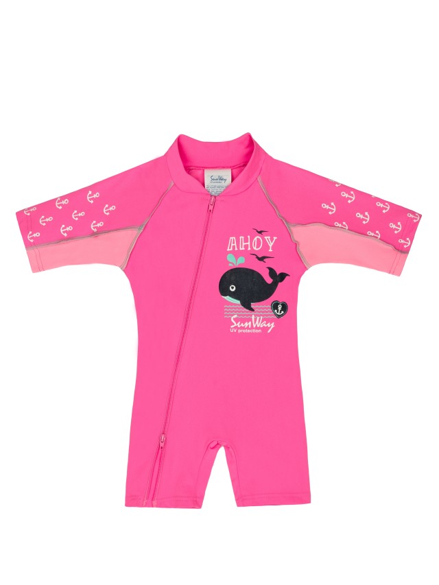 Sunway UV Ολόσωμο Φορμάκι με Αντηλιακή Προστασία UPF50+ Ροζ με Φερμουά …