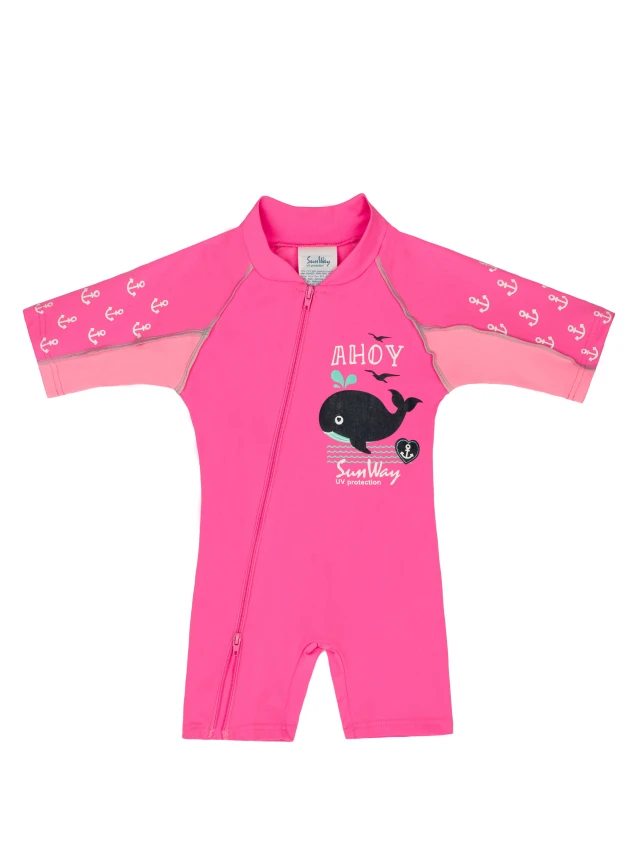 Sunway UV One-Piece Bodysuit with Sun Protection UPF50+ Pink with … Sunway UV One-Piece Bodysuit with Sun Protection UPF50+ Pink with …