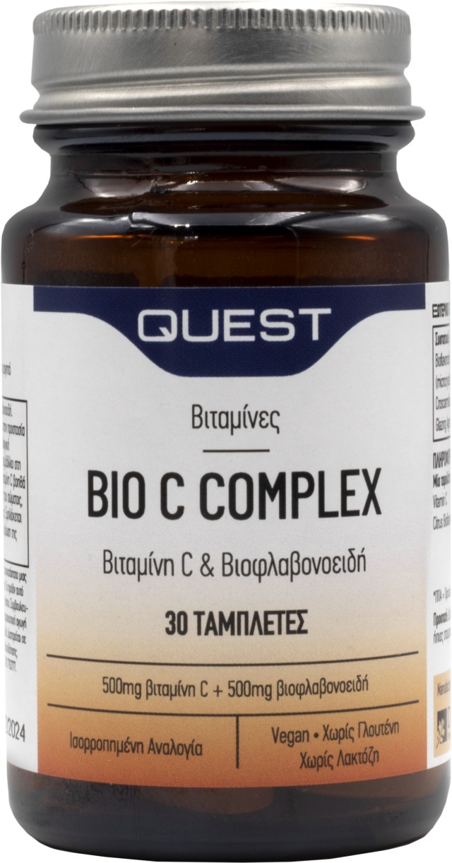 Quest Bio C Complex Vitamin C 500mg & Bioflavonoids 30 Ταμπλέτες