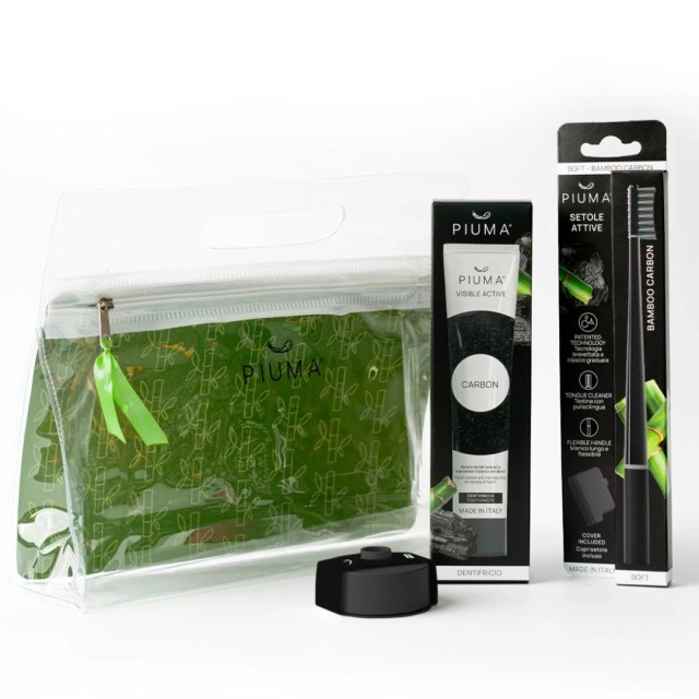 Piuma Gift Set Kit & Base Perfect Black Medium Μέτρια Οδοντόβουρτσα με … Piuma Gift Set Kit & Base Perfect Black Medium Μέτρια Οδοντόβουρτσα με …