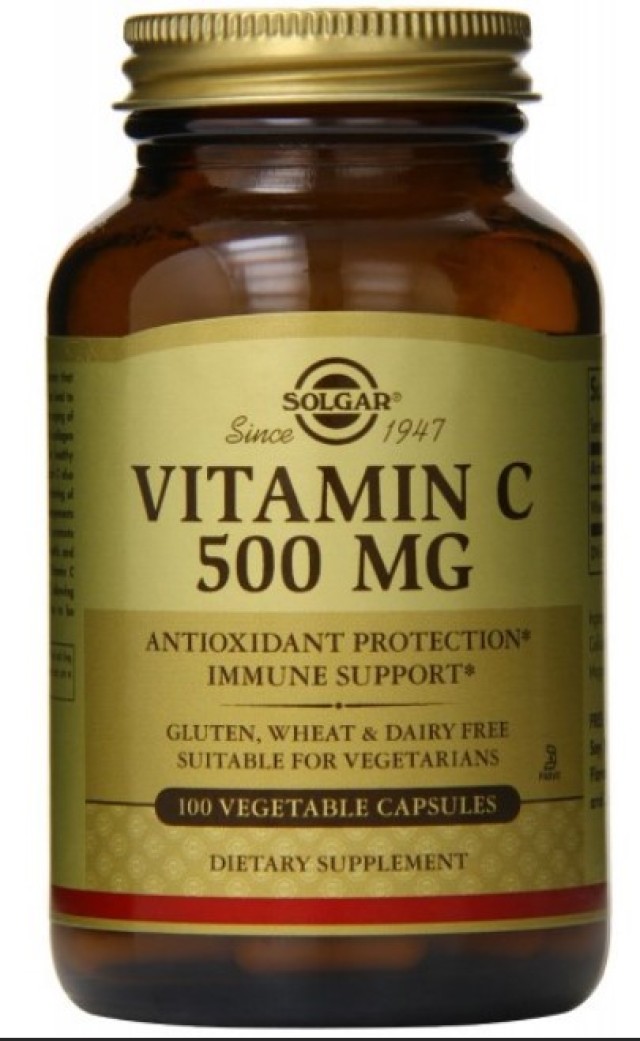 Solgar Vitamin C 500mg Συμπλήρωμα Διατροφής Βιταμίνης C 100 Φυτικές Κά &hellip;