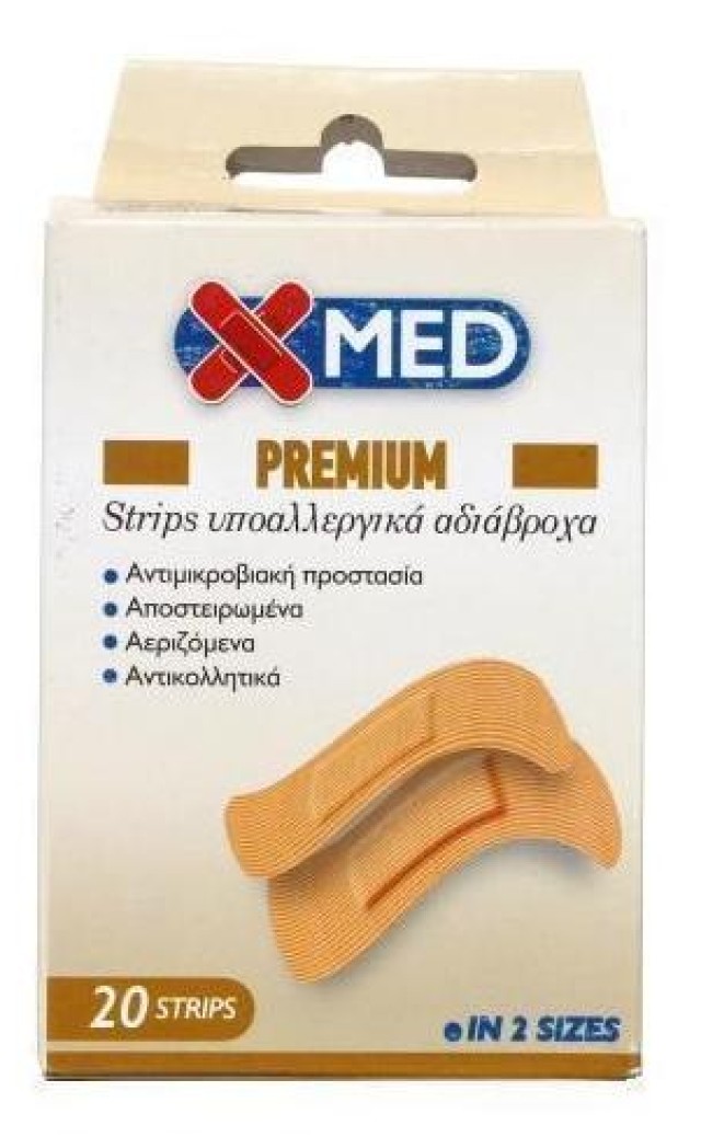 Medisei  X-Med Premium Strips Αυτοκόλλητα Αδιάβροχα Επιθέματα Στενά - …
