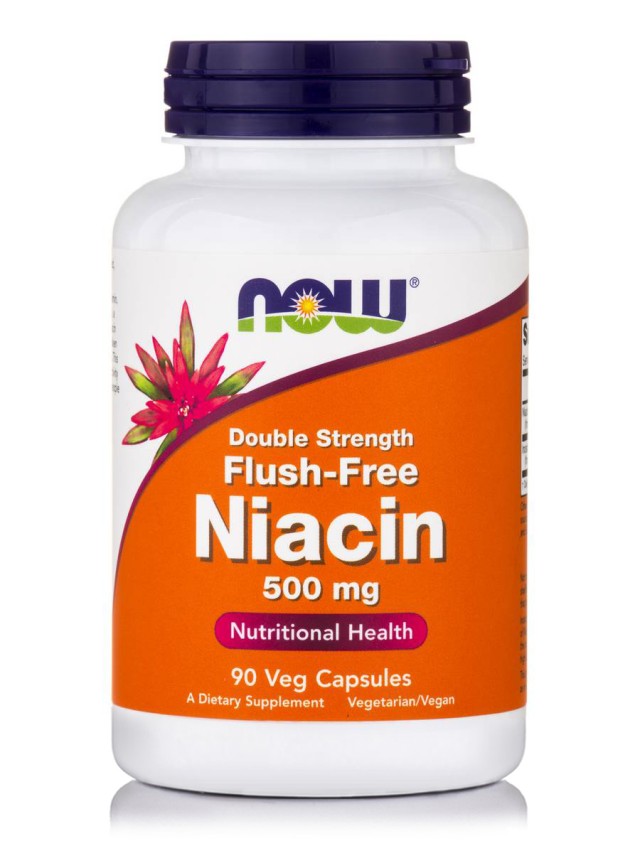 Now Foods Flush Free Niacin 500mg Συμπλήρωμα Διατροφής για την Σωστή Λειτουργία του Οργανισμού 90 Φυτικές Κάψουλες