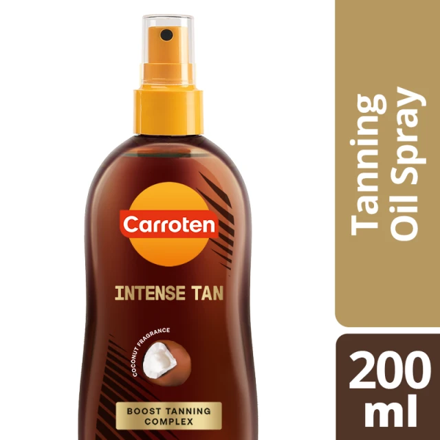Carroten Intense Tan Oil Spray Tanning Oil with Coconut Scent 200ml
