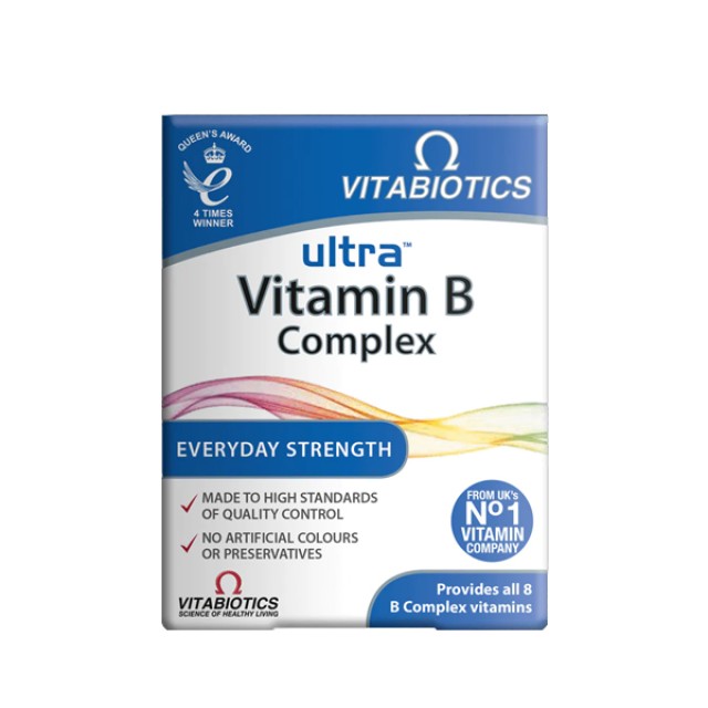 Vitabiotics Ultra Vitamin B Complex Συμπλήρωμα Διατροφής με Σύμπλεγμα Βιταμινών 60 Ταμπλέτες
