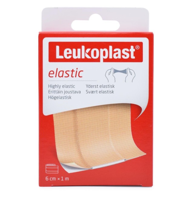 Leukoplast Elastic Αυτοκόλλητο Επίθεμα Ελαστικό Κόβεται στις Επιθυμητές Διαστάσεις 6cm x 1m 1 Τεμάχιο