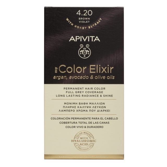 Apivita My Color Elixir No4.20 Καστανό Βιολετί Κρέμα Βαφή Σε Σωληνάριο … Apivita My Color Elixir No4.20 Καστανό Βιολετί Κρέμα Βαφή Σε Σωληνάριο …