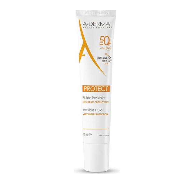 A-Derma Protect Invisible SPF50+ Αντηλιακό Fluide Προσώπου 40ml