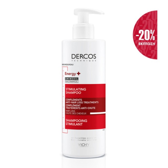 Vichy Dercos Energy+ Shampoo Δυναμωτικό Σαμπουάν Κατά της Τριχόπτωσης 400ml [-20% Έκπτωση]