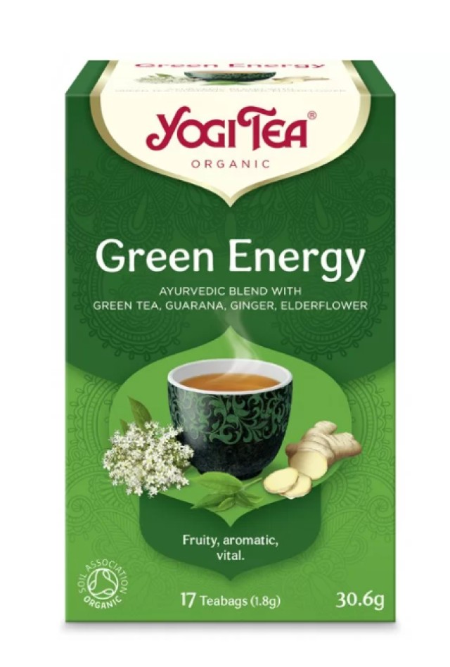 Yogi Tea Green Energy Πράσινο Τσάι για Ενέργεια & Τόνωση 17 Φακελάκια x 1,8gr [30,6gr]