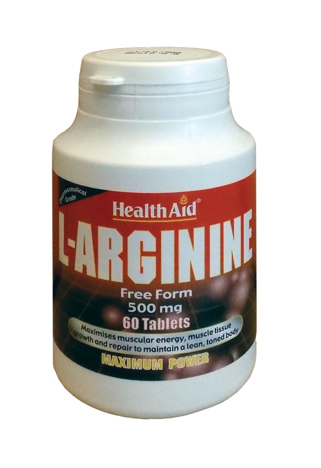 Health Aid L-Arginine 500mg Συμπλήρωμα Διατροφής με Αργινίνη 60 Ταμπλέτες