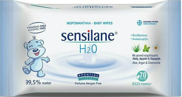 Ag Pharm Sensilane Μωρομάντηλα με 99,5% Νερό Αλόη, Argan & Χαμομήλι 70 …