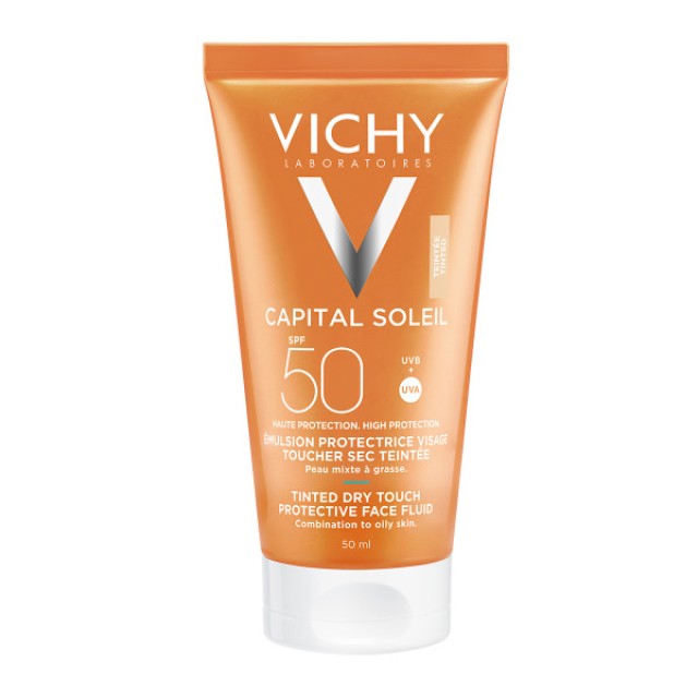 Vichy Ideal Soleil BB Mattifying Face Tinted Dry Touch SPF50 Αντηλιακή Κρέμα με Χρώμα Ματ Αποτέλεσμα 50ml