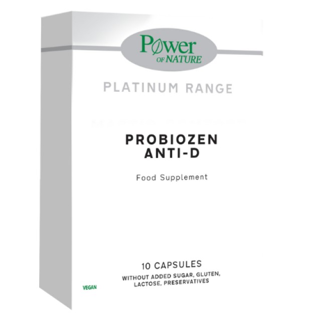 Power Health Platinum Range Probiozen Anti -D, Συμπλήρωμα Διατροφής για τη Φυσική Αντιμετώπιση της Διάρροιας 10 Κάψουλες