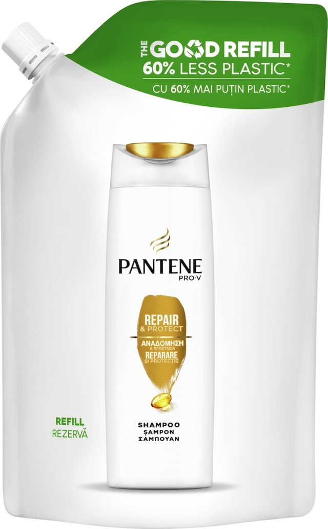 Pantene Pro V Repair & Protect Shampoo Refill Σαμπουάν για Αναδόμηση και Προστασία Ανταλλακτικό 480ml