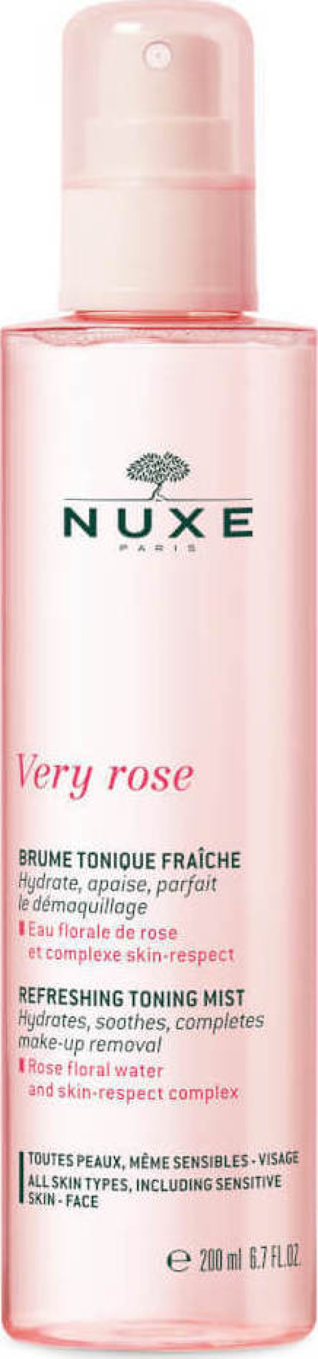 Nuxe Very Rose Refresing Toning Mist Τονωτική Λοσιόν Προσώπου Σε Μορφή Spray 200ml