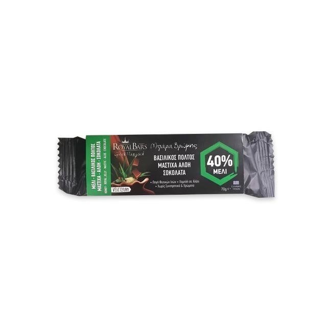 Royal Bars Mπάρα Βρώμης Βασιλικός Πολτός, Μαστίχα, Αλόη, Σοκολάτα, 70g …