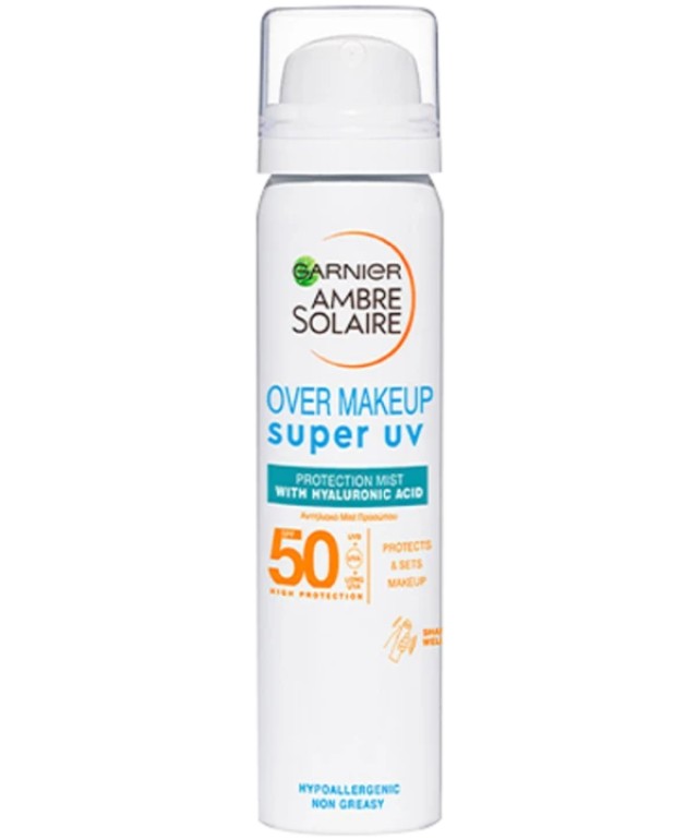 Garnier Ambre Solaire Over Make up SPF50+ Αντηλιακό Mist Προσώπου με Υ &hellip;