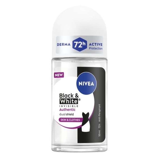 Nivea Deo Black & White Authentic Γυναικείο Αποσμητικό Roll on με 72h &hellip;