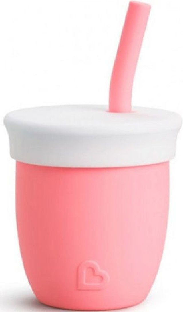 Munchkin Mint Cest Silicone! Ροζ Εκπαιδευτικό Ποτηράκι με Καλαμάκι για &hellip;