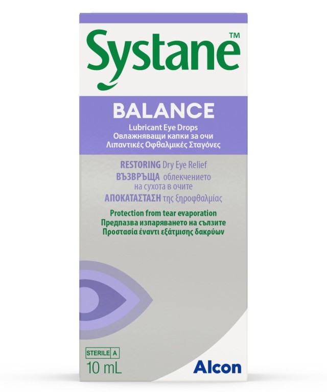 Alcon Systane Balance Οφθαλμικές Σταγόνες για Ανακούφιση της Ξηροφθαλμ &hellip;