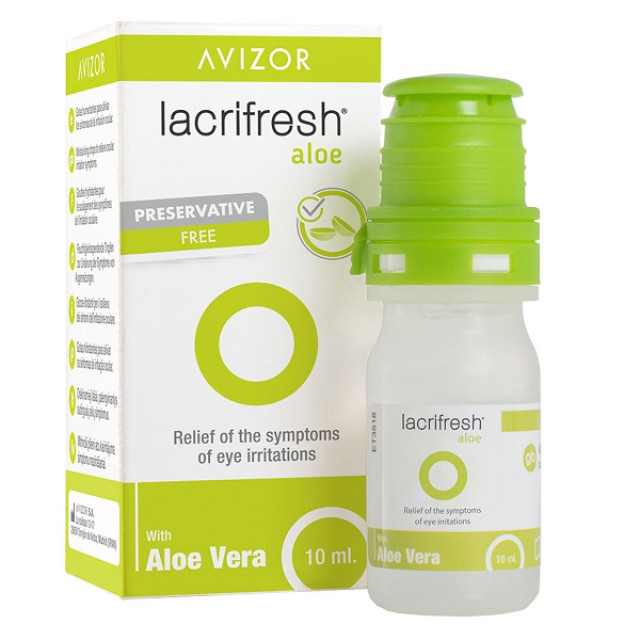 Avizor Lacrifresh Aloe Οφθαλμικές Σταγόνες 10ml