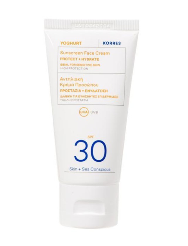 Korres Yoghurt Cream SPF30 Γιαούρτι Αντηλιακή Κρέμα Προσώπου Προστασία &hellip;