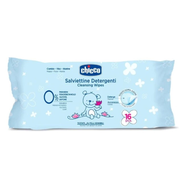 Chicco Cleansing Wipes Απαλά Μωρομάντηλα (09163-20), 16τμχ