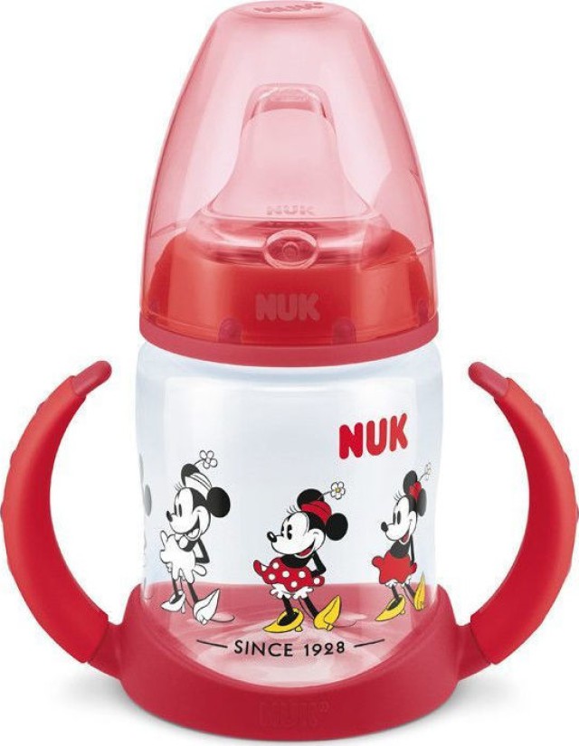 Nuk Disney Mickey Mouse First Choice Learner Bottle Μπιμπερό Εκπαίδευσης με Ρύγχος Σιλικόνης για 6-18m+ Χρώμα:Κόκκινο 150ml [10.743.944]